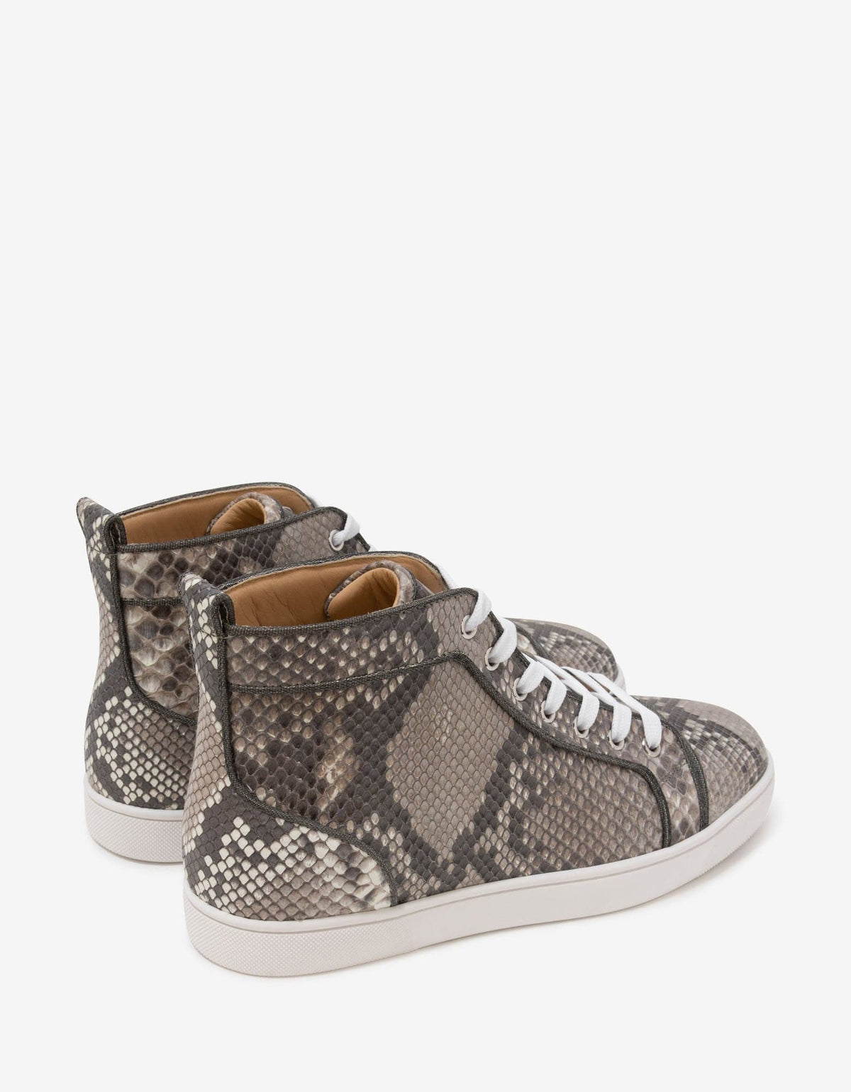 Christian Louboutin Louis Orlato Python Leather High Top Trainers