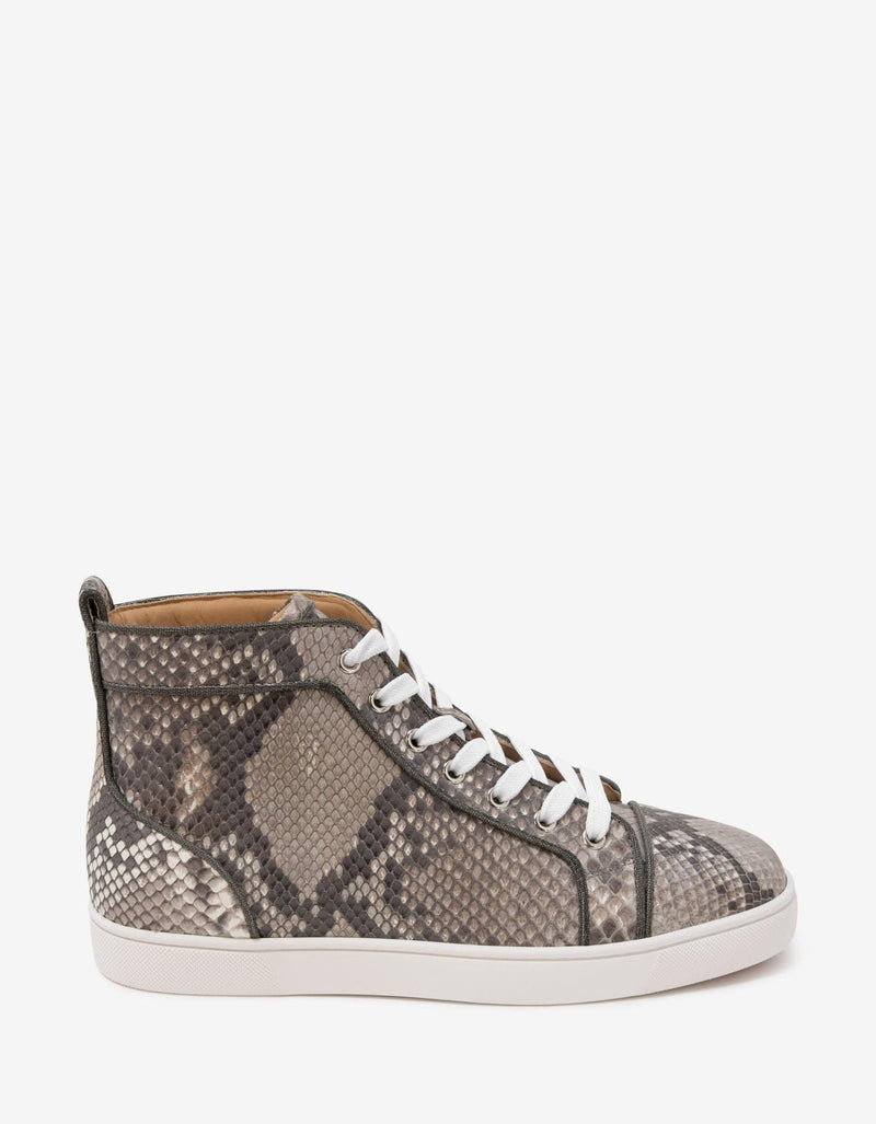Christian Louboutin Louis Orlato Python Leather High Top Trainers