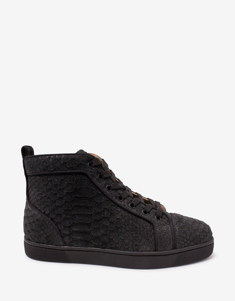 Christian Louboutin Louis Orlato Python Nubuck High Top Trainers
