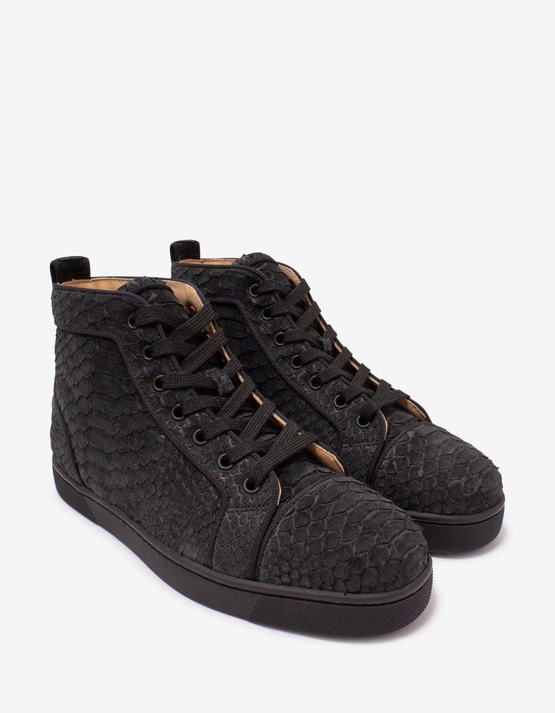 Christian Louboutin Louis Orlato Python Nubuck High Top Trainers