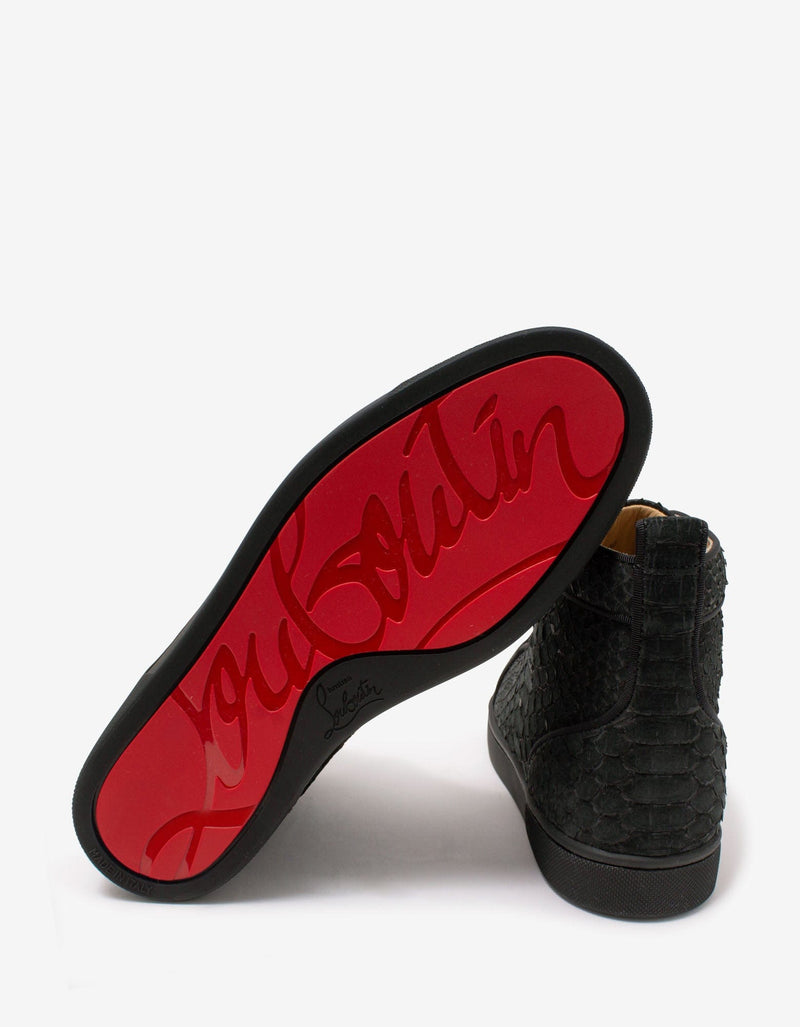 Christian Louboutin Louis Orlato Python Nubuck High Top Trainers