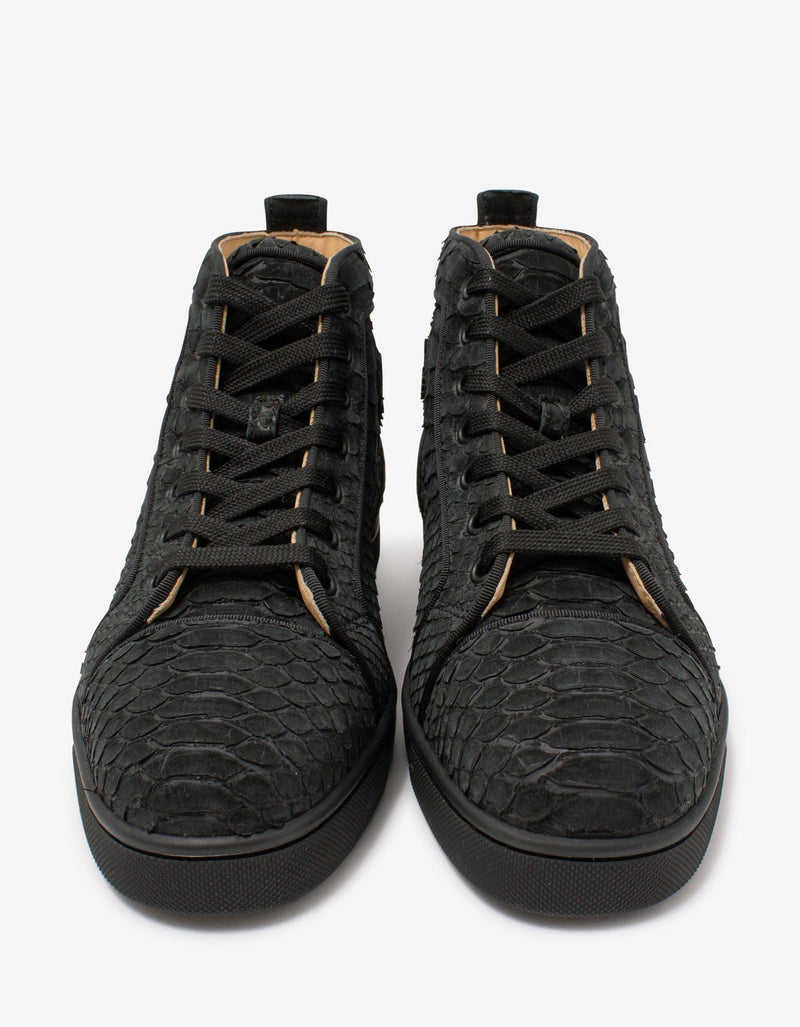 Christian Louboutin Louis Orlato Python Nubuck High Top Trainers