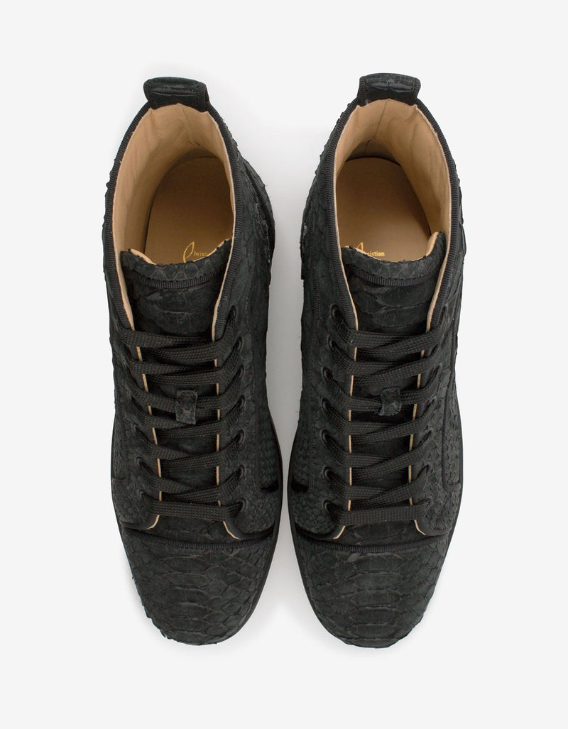 Christian Louboutin Louis Orlato Python Nubuck High Top Trainers