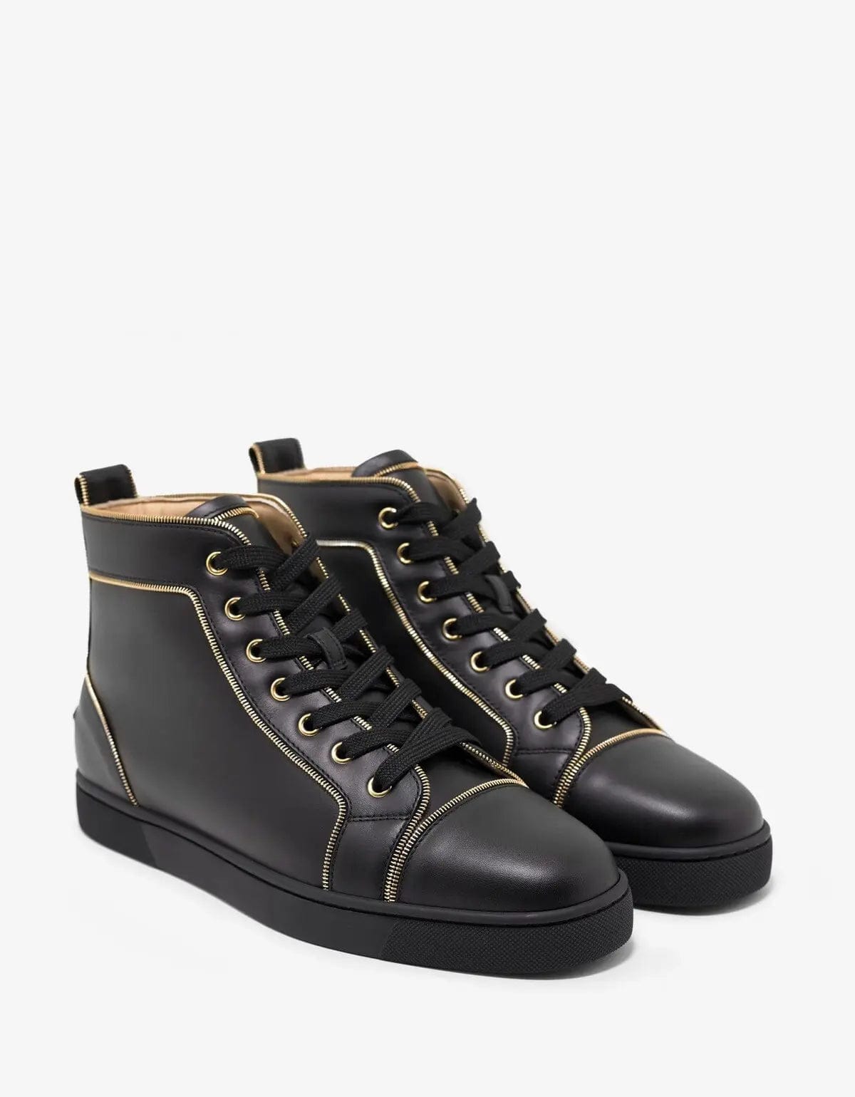 Louis Z Flat Leather High Top Trainers