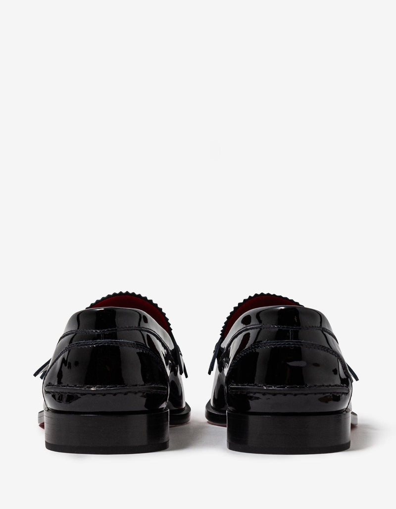 Christian Louboutin Penny Flat Black Patent Loafers