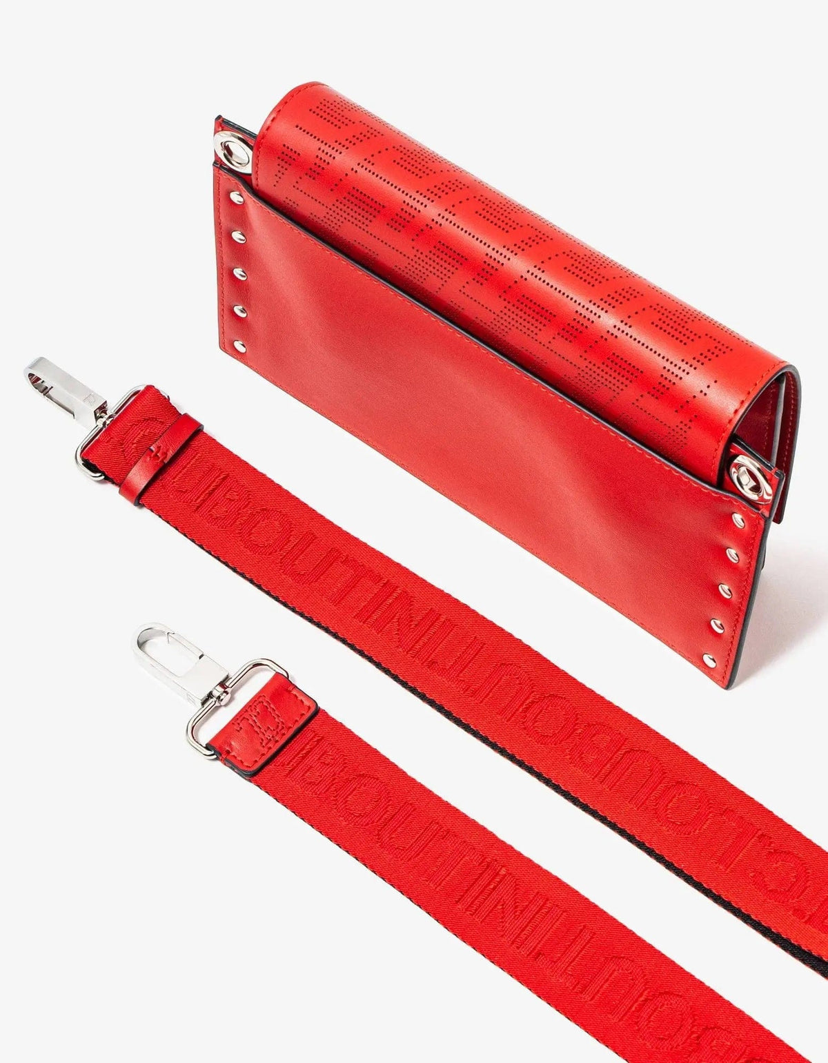 Christian Louboutin Red Wallstrap Techno CL Messenger Bag