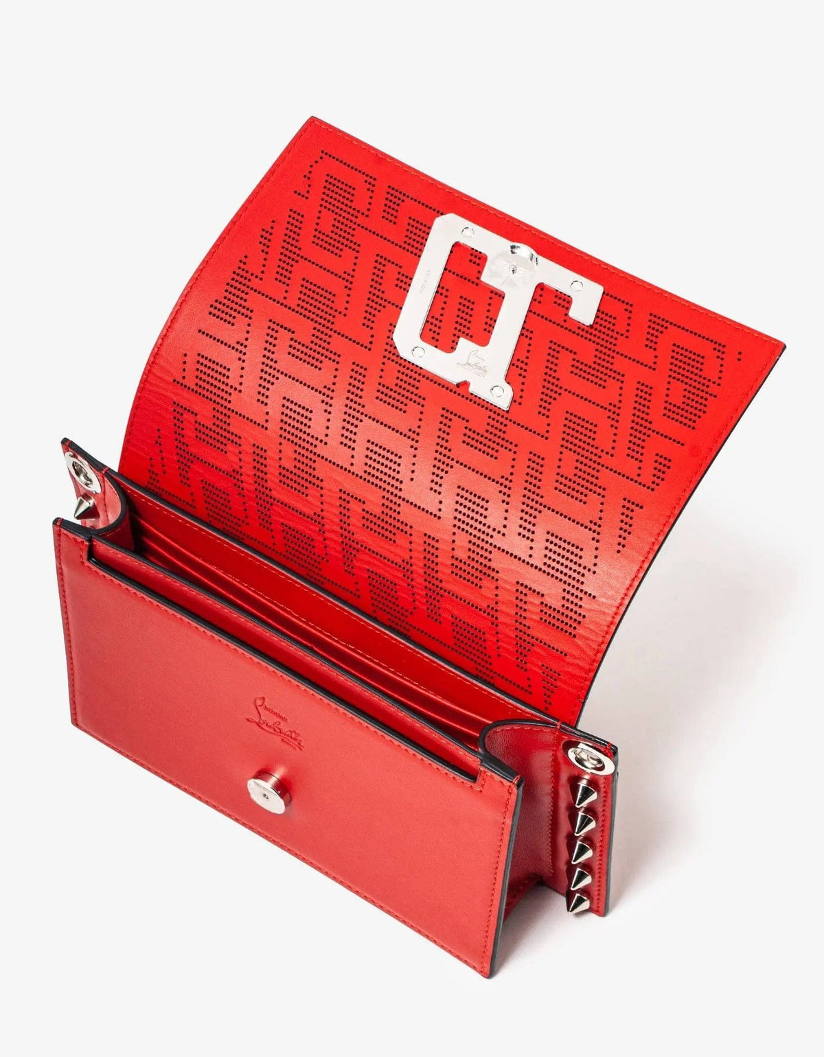 Christian Louboutin Red Wallstrap Techno CL Messenger Bag