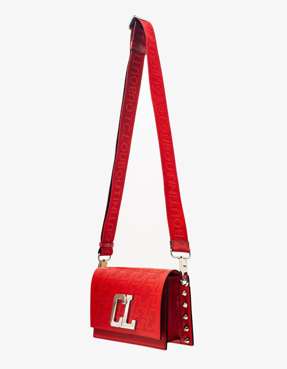 Christian Louboutin Red Wallstrap Techno CL Messenger Bag