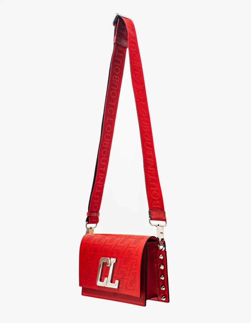 Christian Louboutin Red Wallstrap Techno CL Messenger Bag