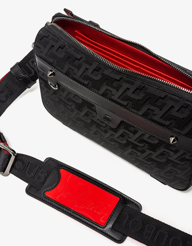Christian Louboutin Ruisbuddy Black CL Varsity Messenger Bag