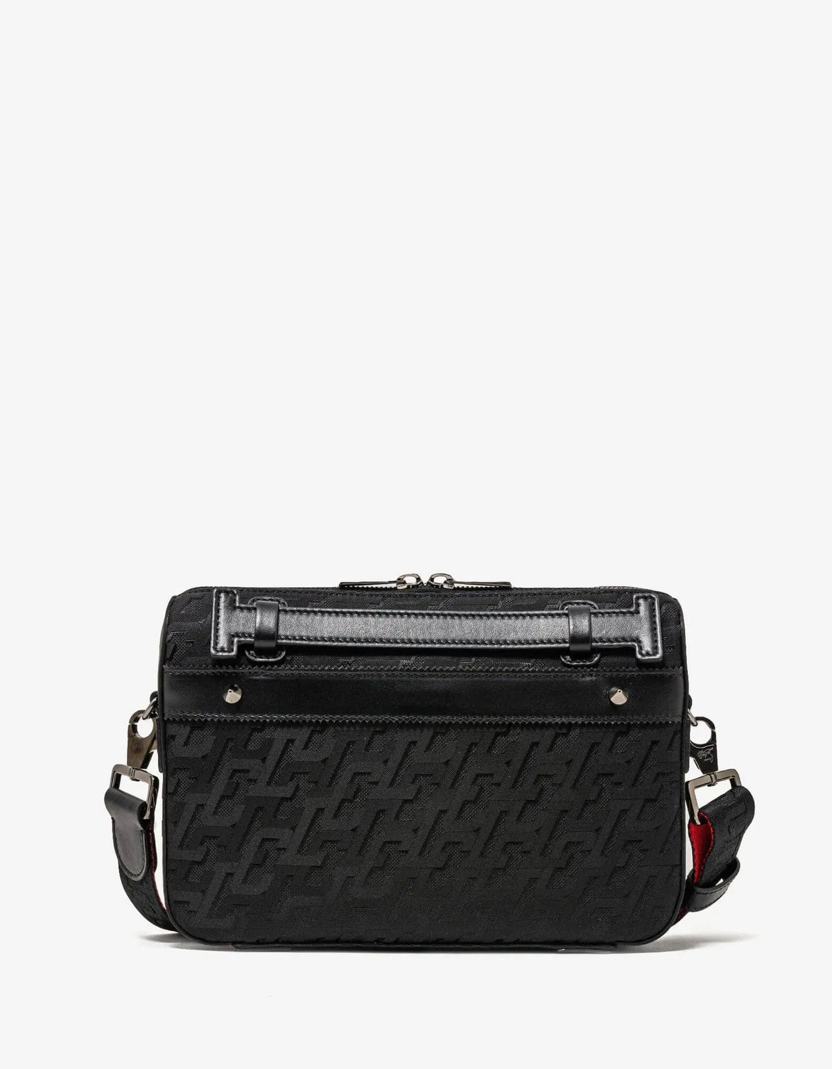 Christian Louboutin Ruisbuddy Black CL Varsity Messenger Bag