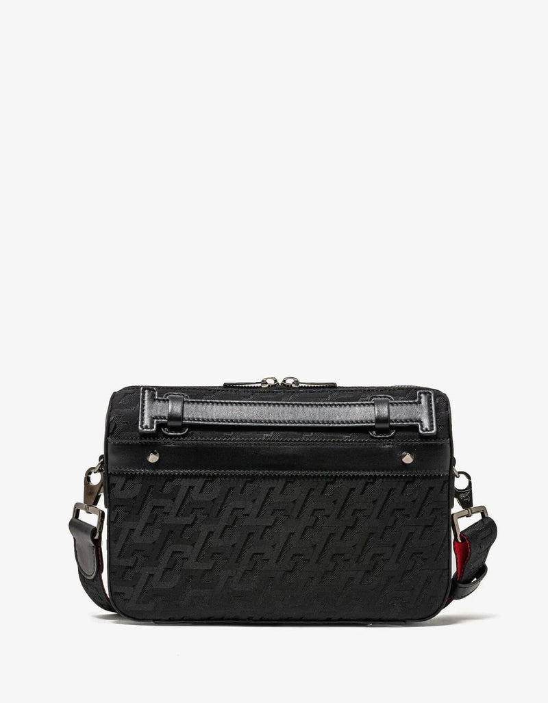 Christian Louboutin Ruisbuddy Black CL Varsity Messenger Bag