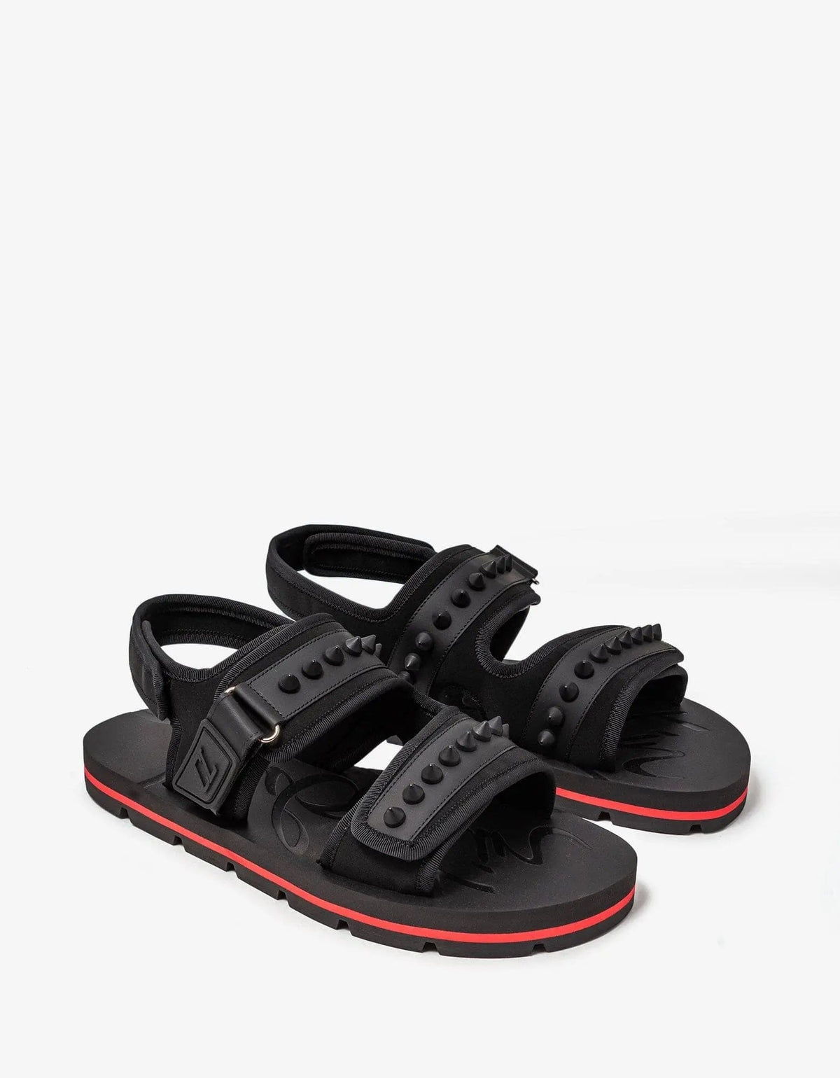 VIP CHRISTIAN LOUBOUTIN Siwa Flat Sandals▲Black Christian Louboutin Siwa Flat Black Sandals – Zoo Fashions