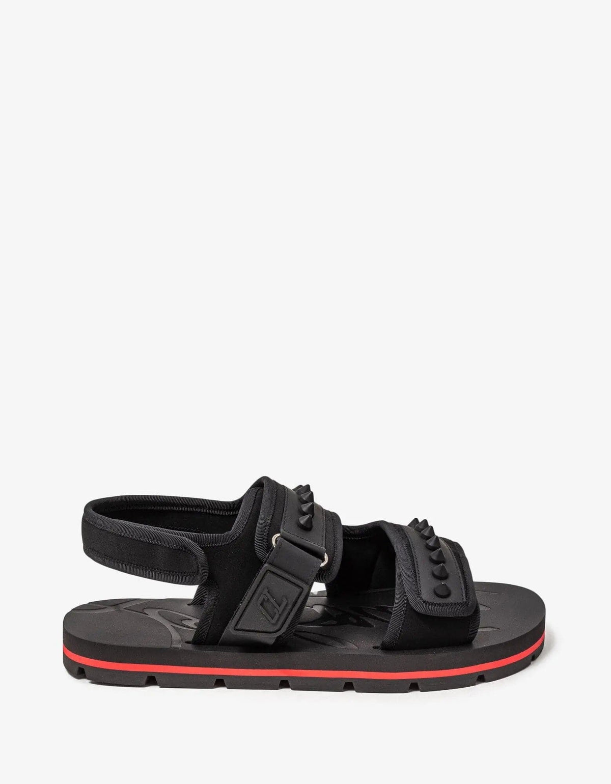 VIP CHRISTIAN LOUBOUTIN Sinouhe Black Leather Sandals▲Black Christian Louboutin Siwa Flat Black Sandals – Zoo Fashions