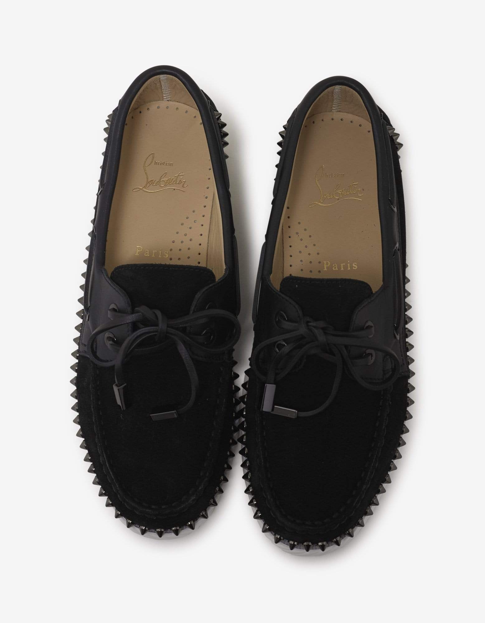 Christian Louboutin Steckel Flat Crosta Wax Boat Shoes – mens