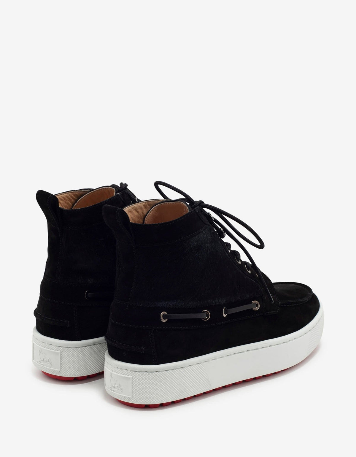 Christian Louboutin Torontoto Black Suede & Pony Hair Boots