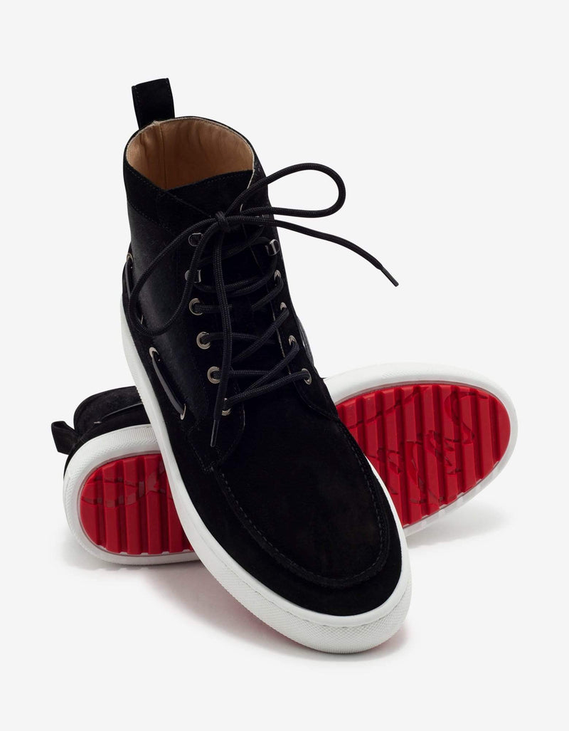 Christian Louboutin Torontoto Black Suede & Pony Hair Boots