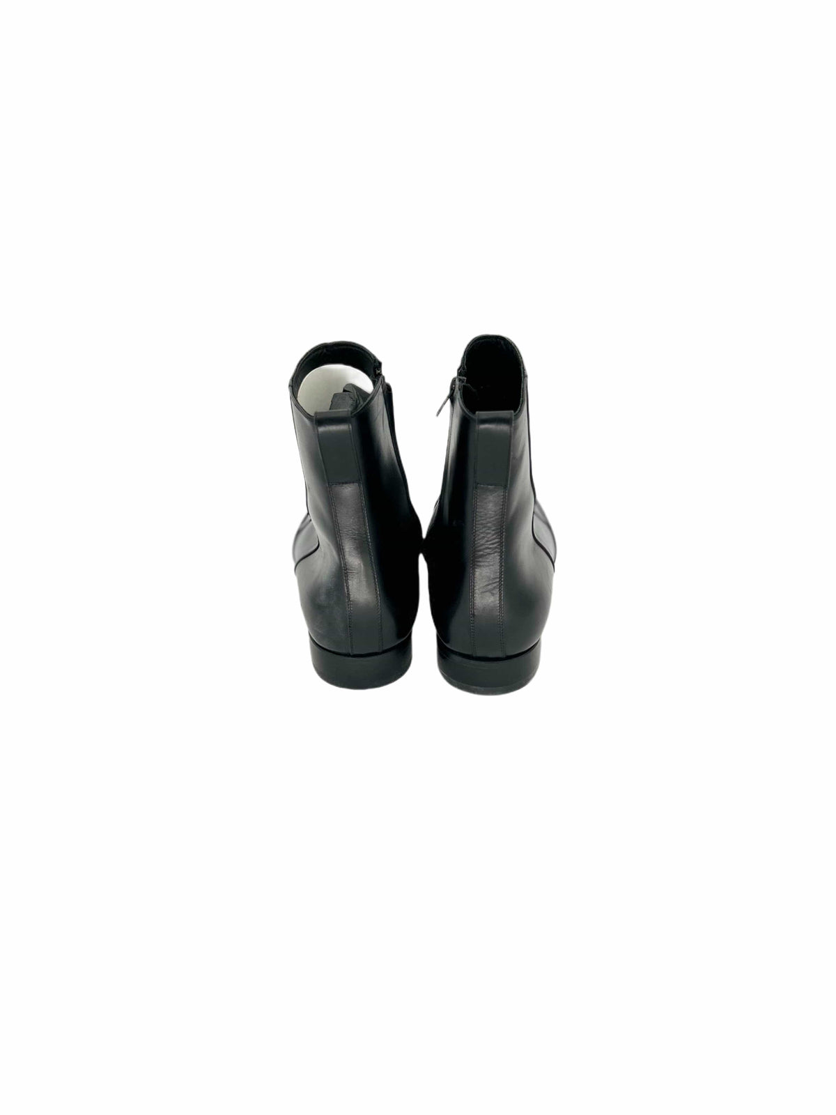 Dior Homme Black Zip Chelsea Boot With Faux Brogue Details