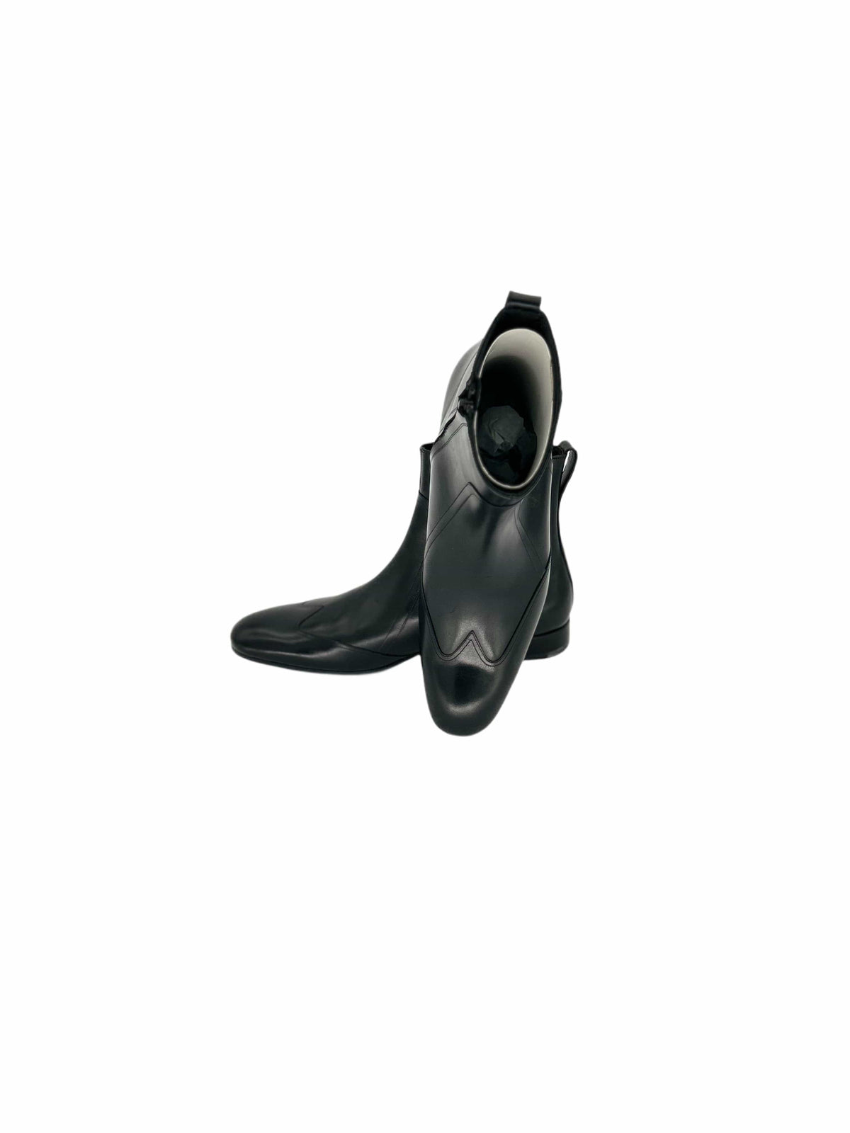 Dior Homme Black Zip Chelsea Boot With Faux Brogue Details