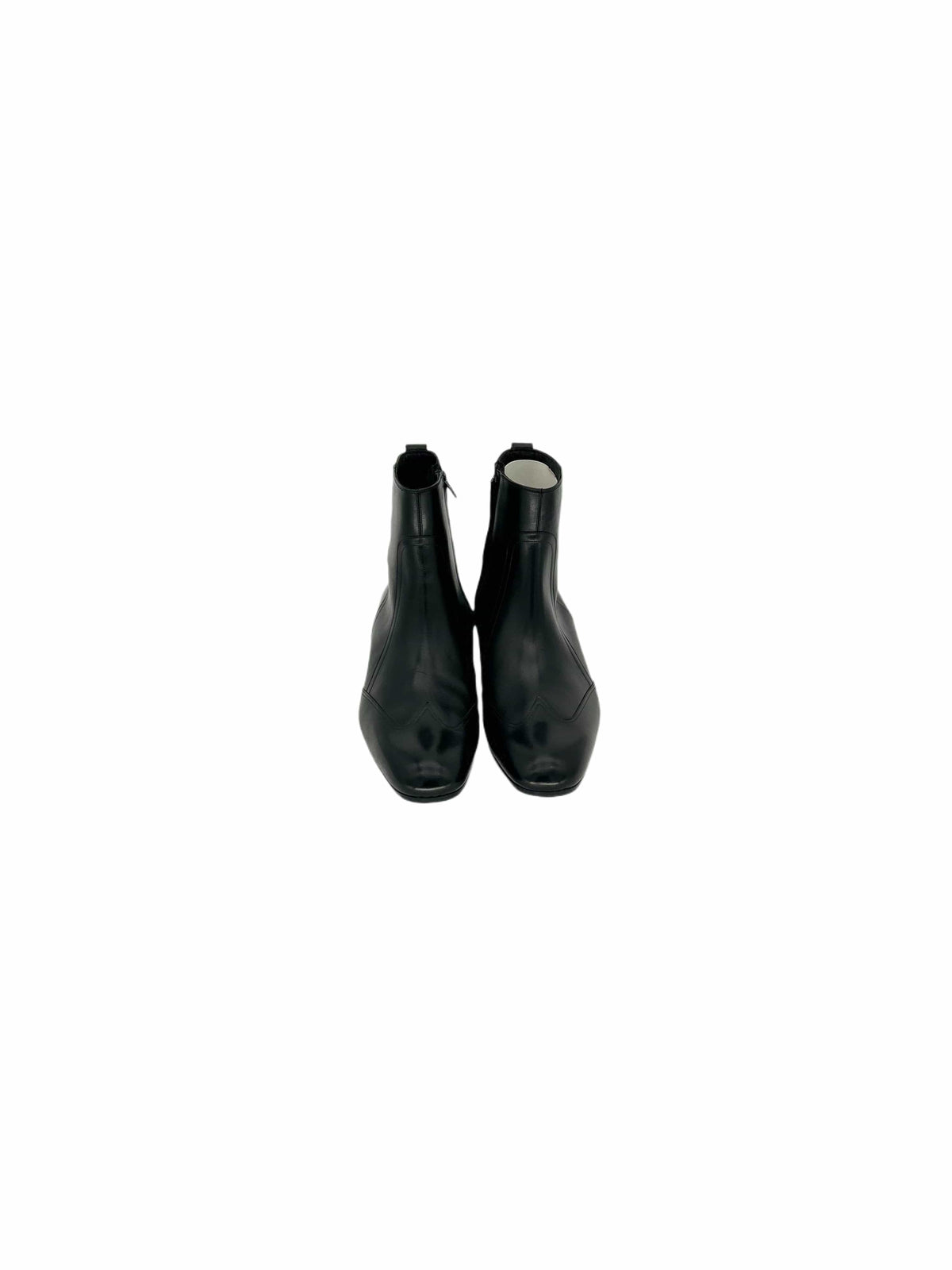 Dior Homme Black Zip Chelsea Boot With Faux Brogue Details