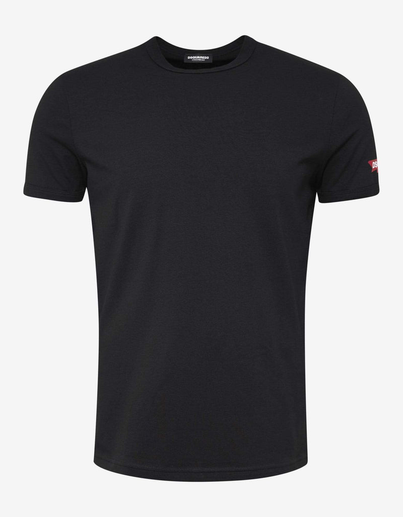 Dsquared2 Black DSQ2 Sleeve Print T-Shirt