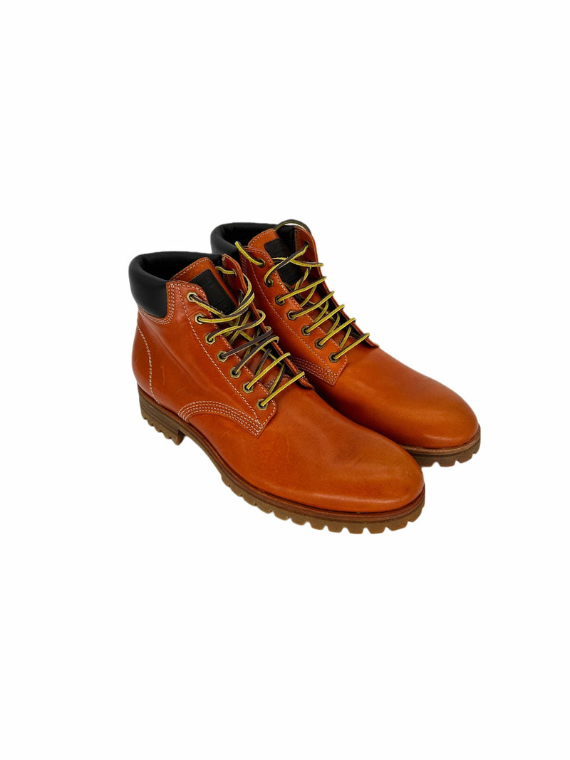 Dsquared2 Orange Leather Ankle Boots