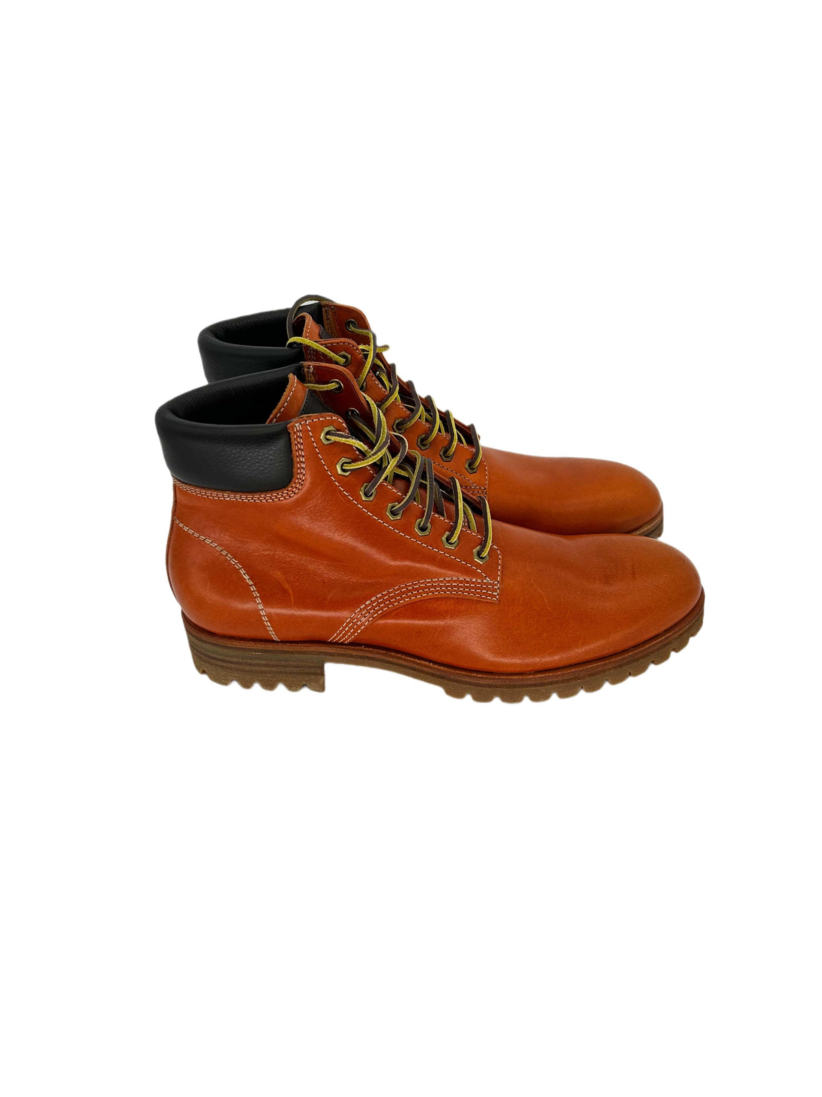 Dsquared2 Orange Leather Ankle Boots