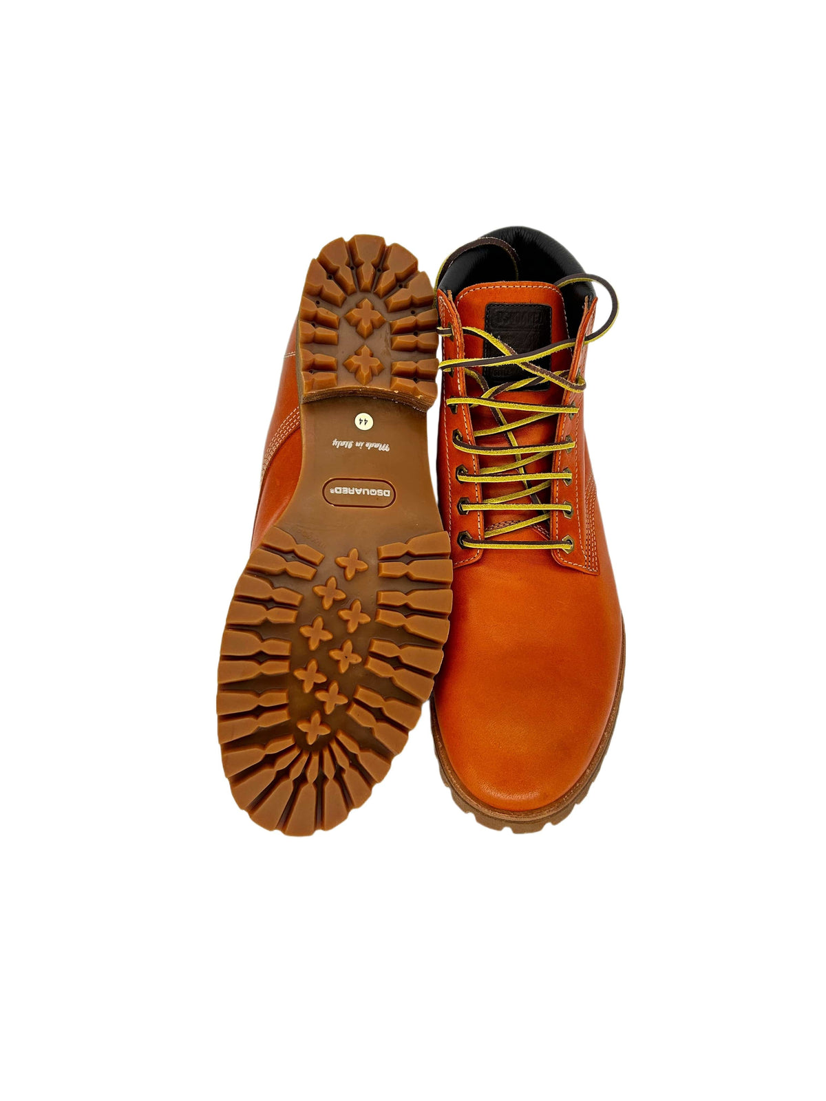 Dsquared2 Orange Leather Ankle Boots