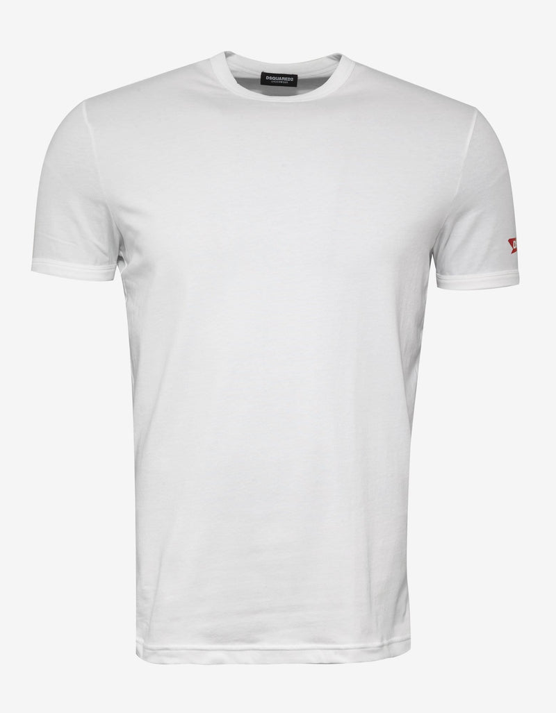 Dsquared2 White DSQ2 Sleeve Print T-Shirt