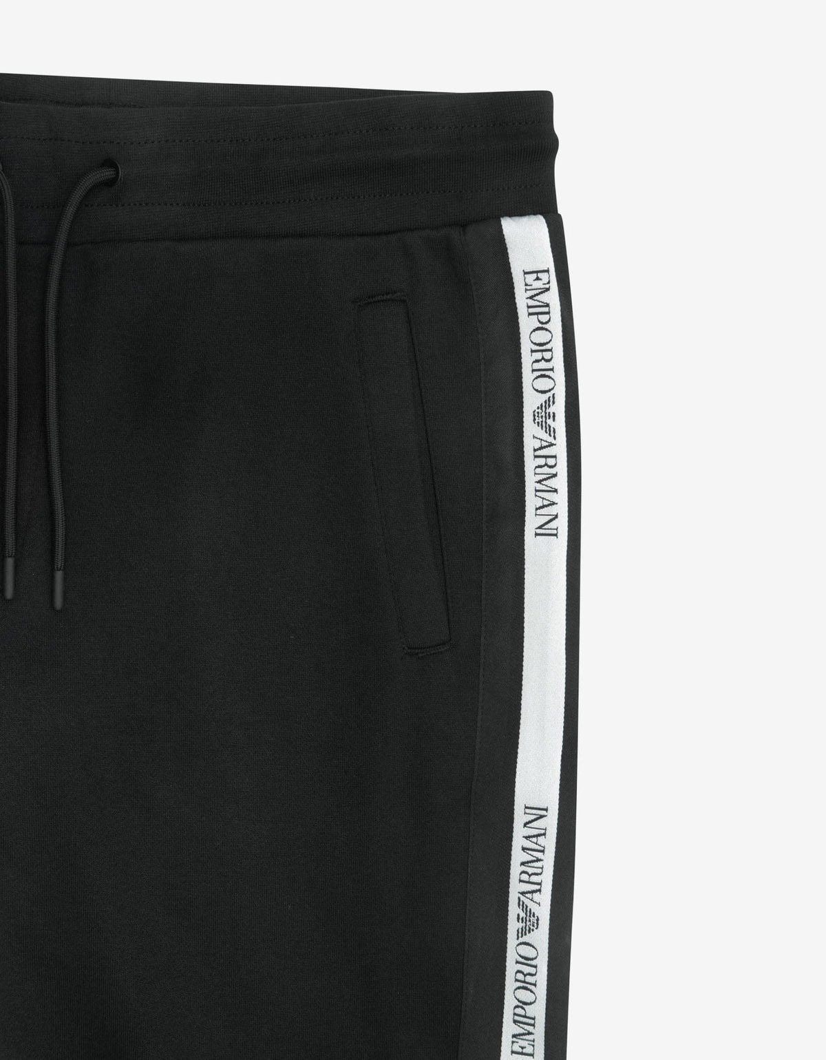 Emporio Armani Black Logo Band Sweat Pants