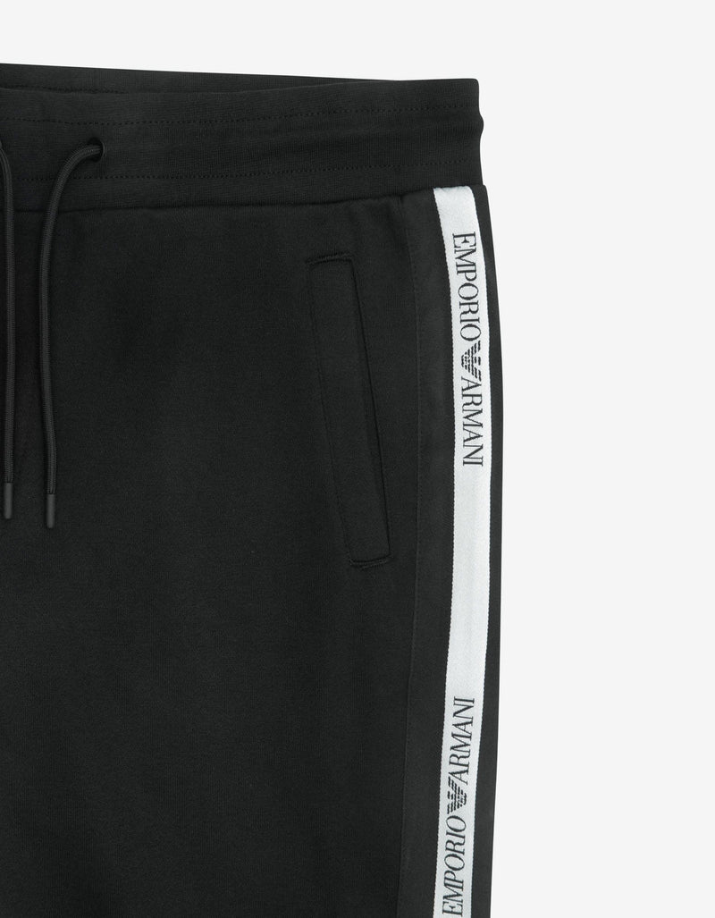 Emporio Armani Black Logo Band Sweat Pants