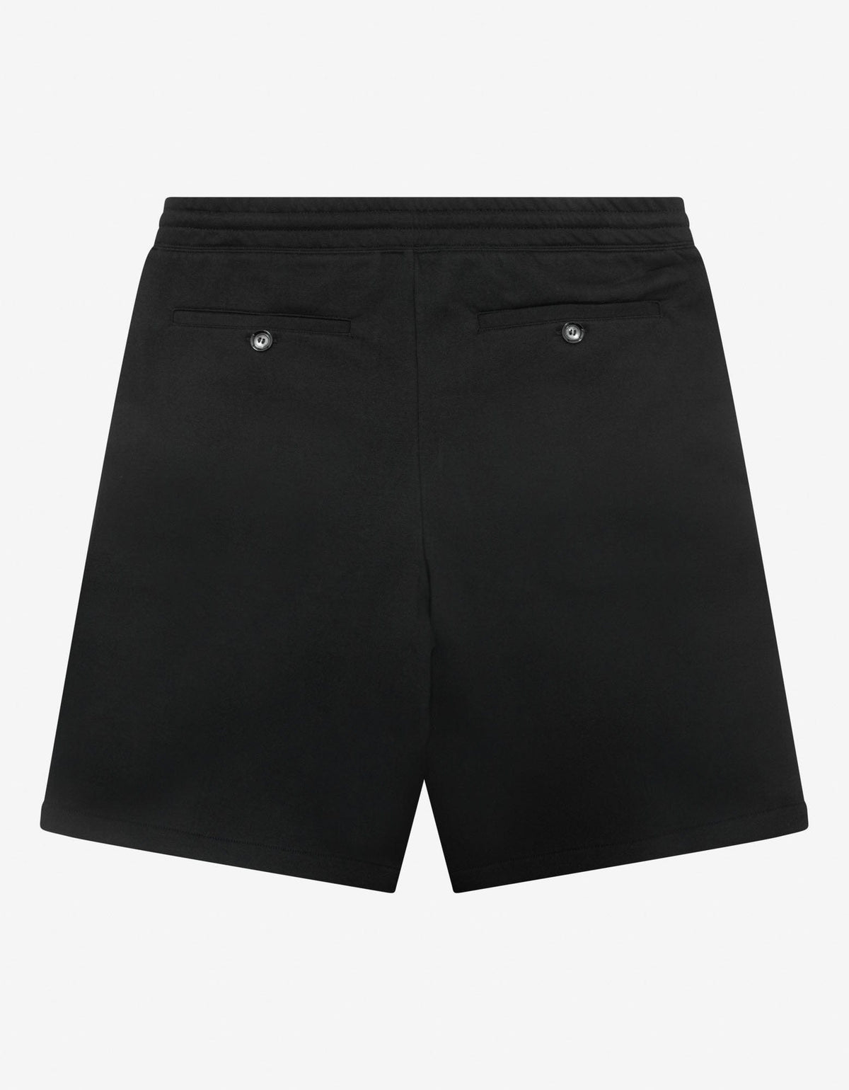 Emporio Armani Black Signature Logo Embroidery Sweat Shorts