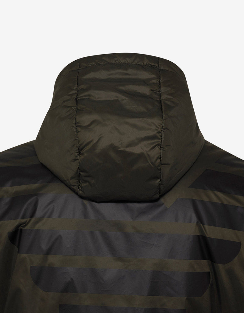 Emporio Armani Khaki Eagle Logo Reversible Jacket