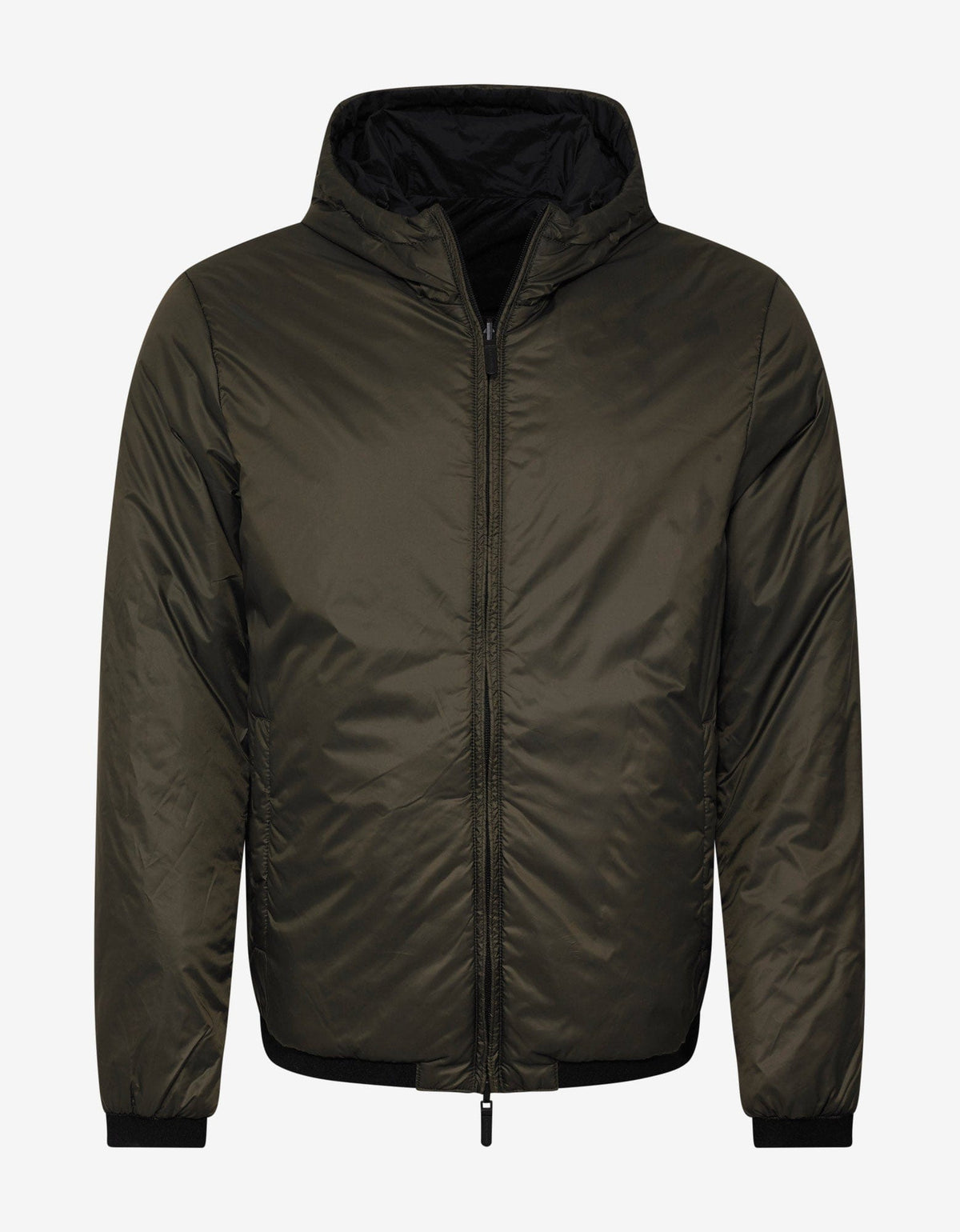 Emporio Armani Khaki Eagle Logo Reversible Jacket