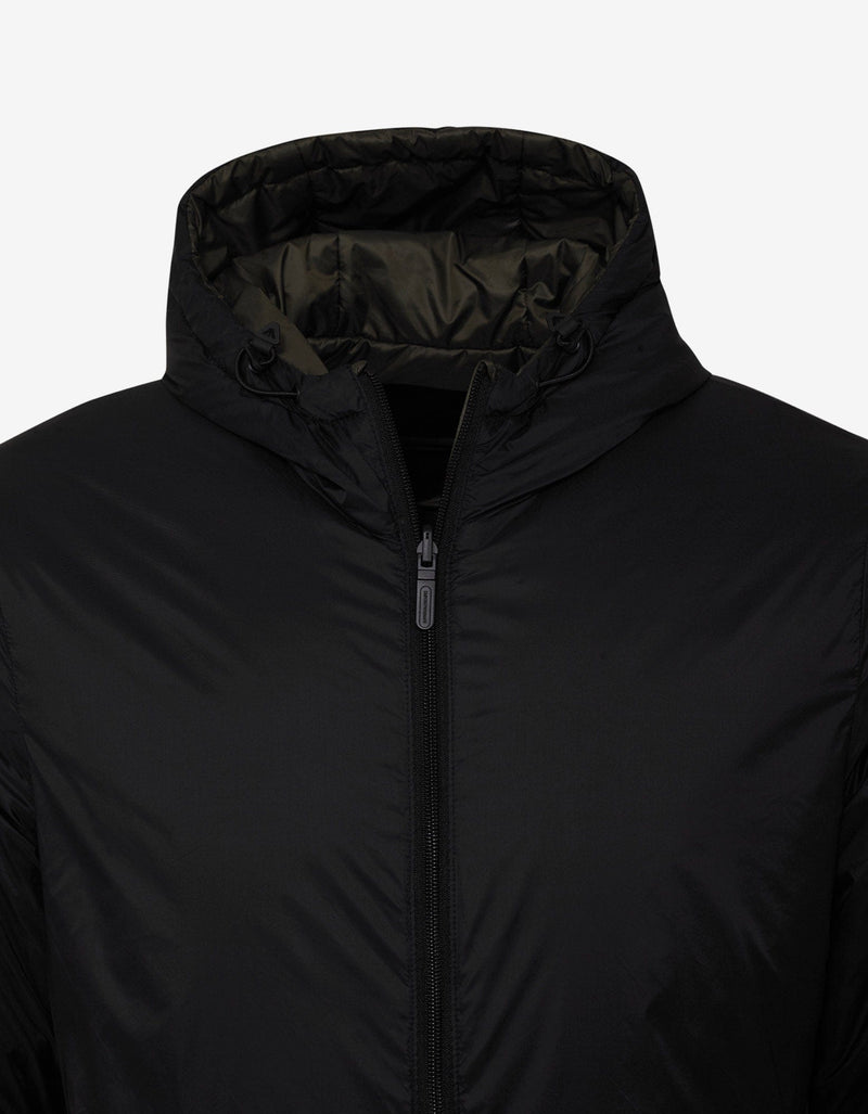 Emporio Armani Khaki Eagle Logo Reversible Jacket