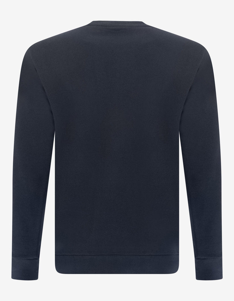 Emporio Armani Navy Blue EA Logo Print Sweatshirt
