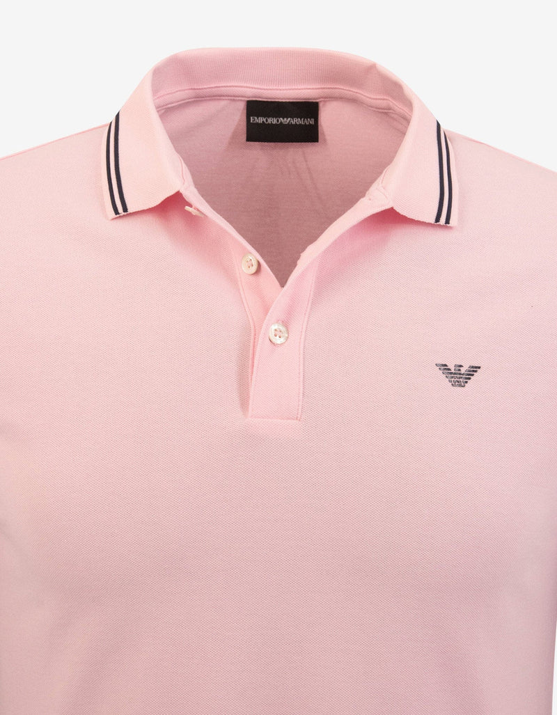 Emporio Armani Pink Eagle Logo Polo T-Shirt
