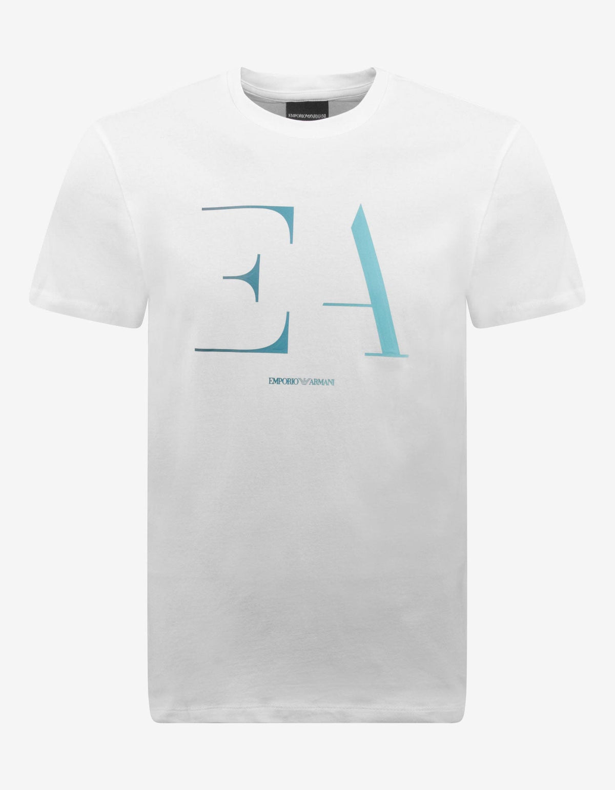 Emporio Armani White EA Logo Print T-Shirt