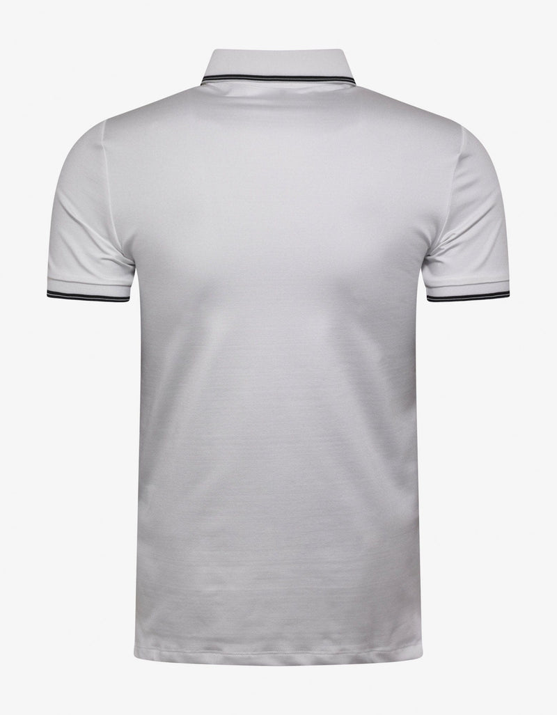 Emporio Armani White Eagle Patch Polo T-Shirt