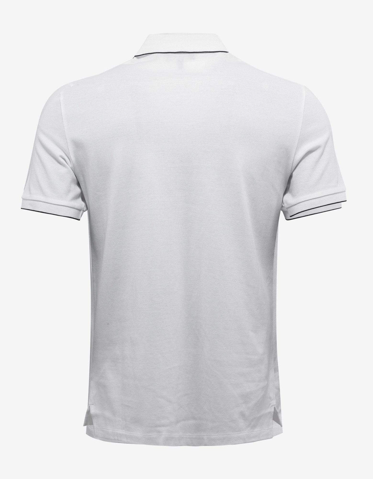 Emporio Armani White Logo Embroidery Polo T-Shirt