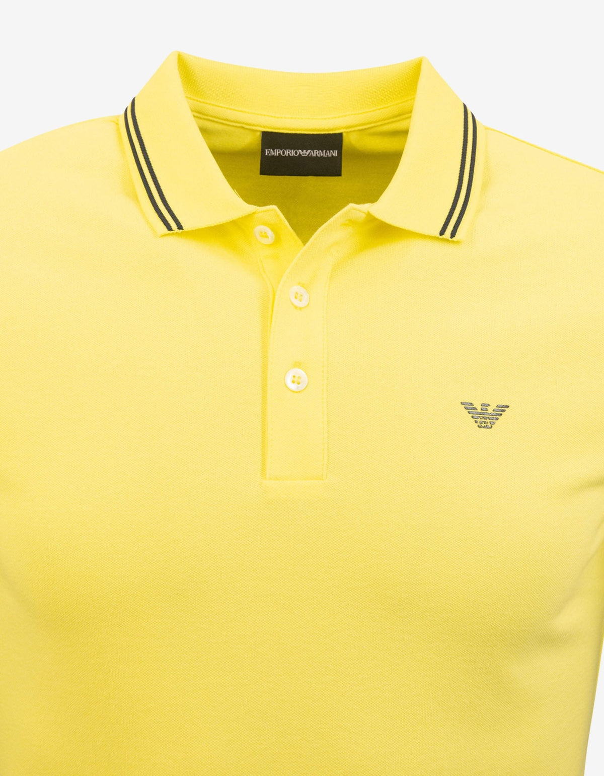 Emporio Armani Yellow Eagle Logo Polo T-Shirt
