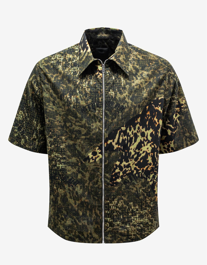 Givenchy 4G Animal Print Zip Shirt