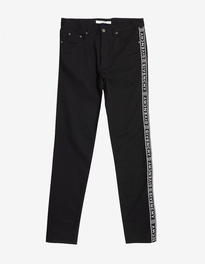 Givenchy Black 4G Logo Band Slim Jeans