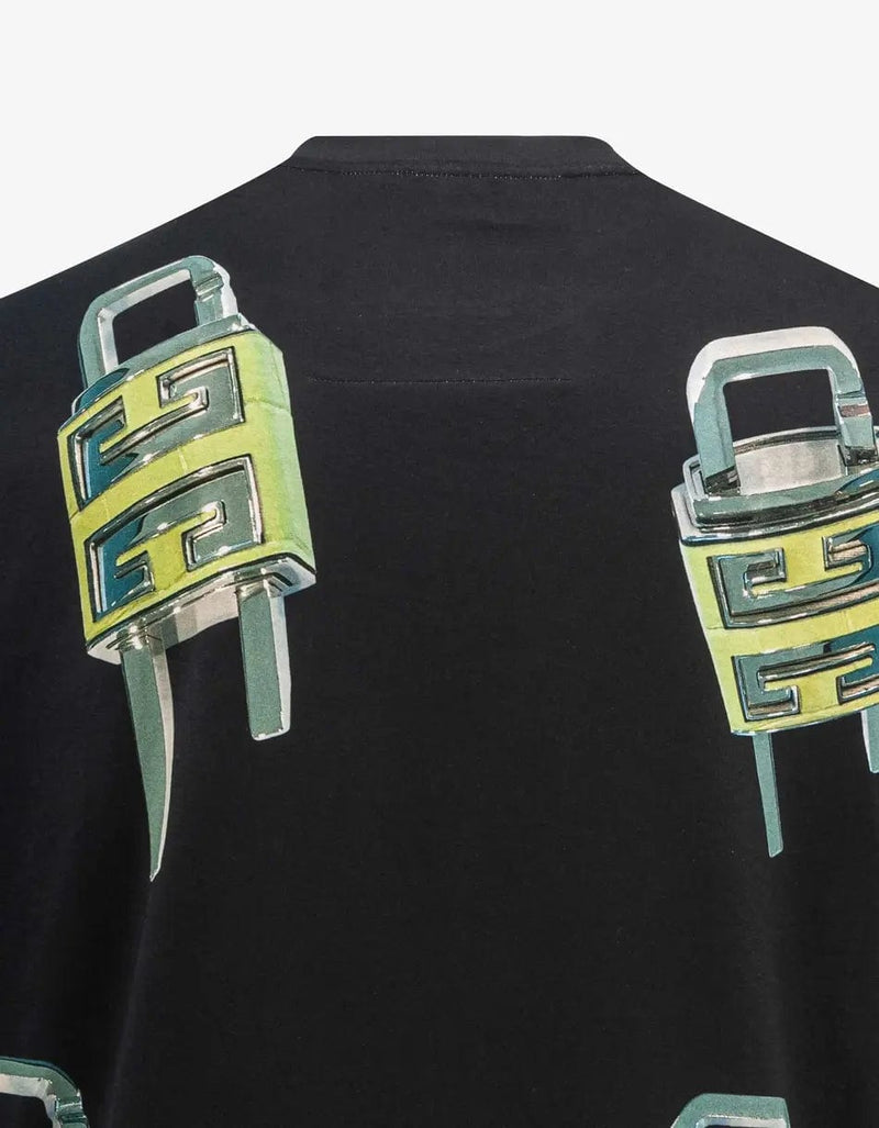 Givenchy Black 4G Padlock Print T-Shirt