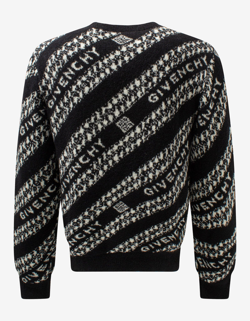 Givenchy Black Chain Jacquard Sweater