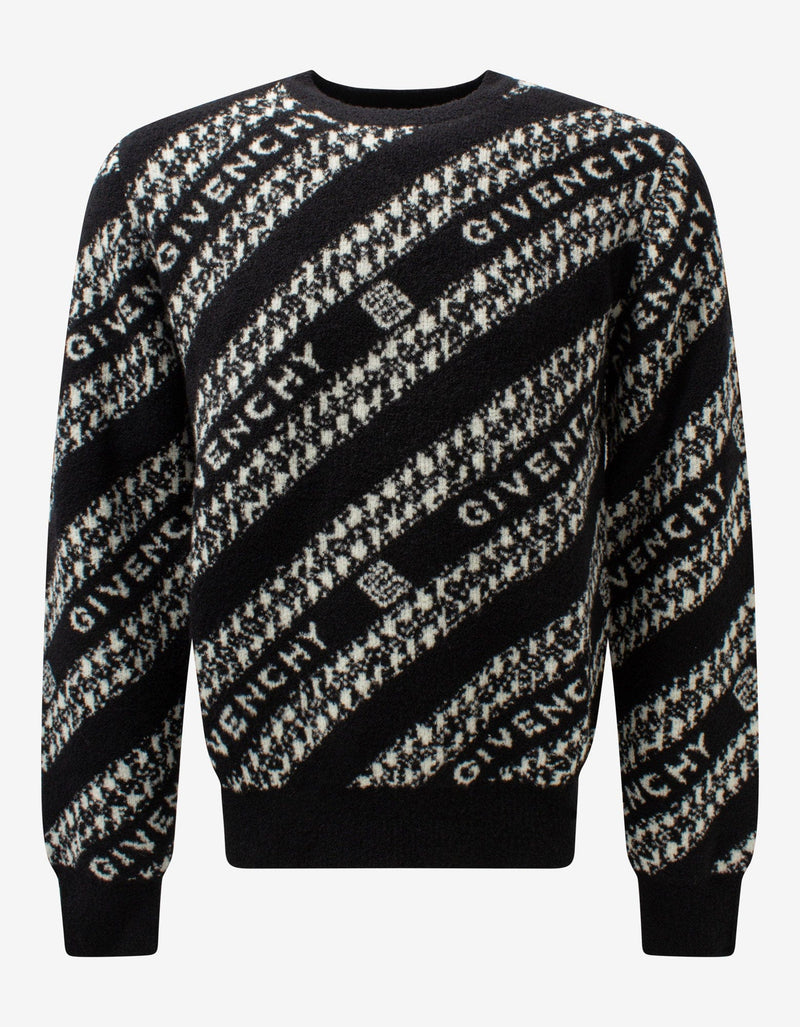 Givenchy Black Chain Jacquard Sweater