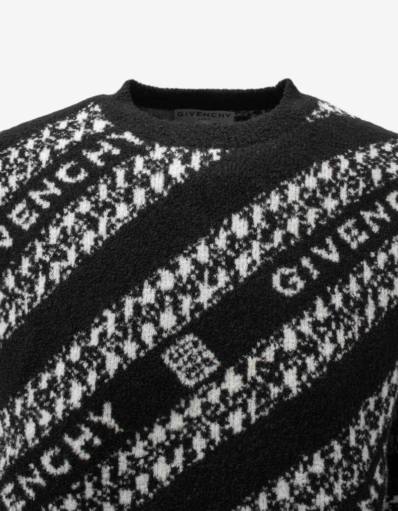 Givenchy Black Chain Jacquard Sweater