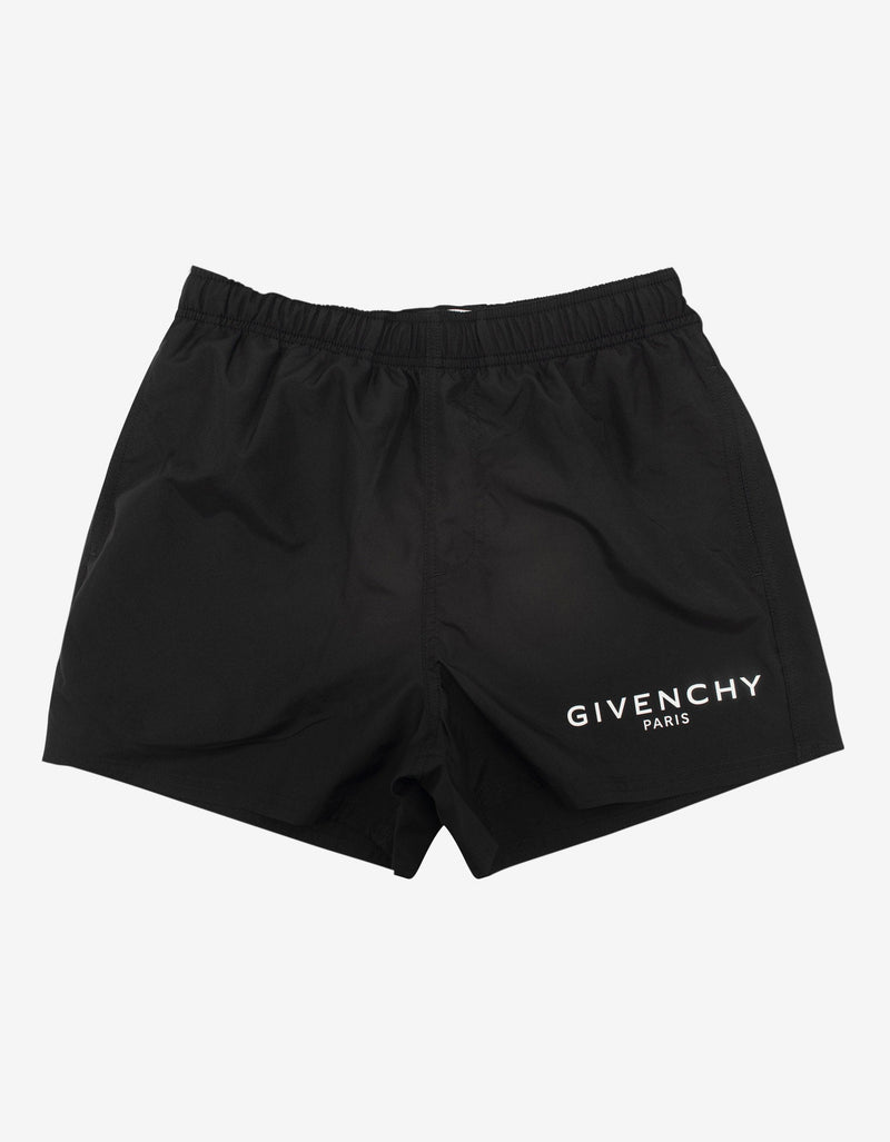 Givenchy Black Classic Logo Short-Length Swim Shorts