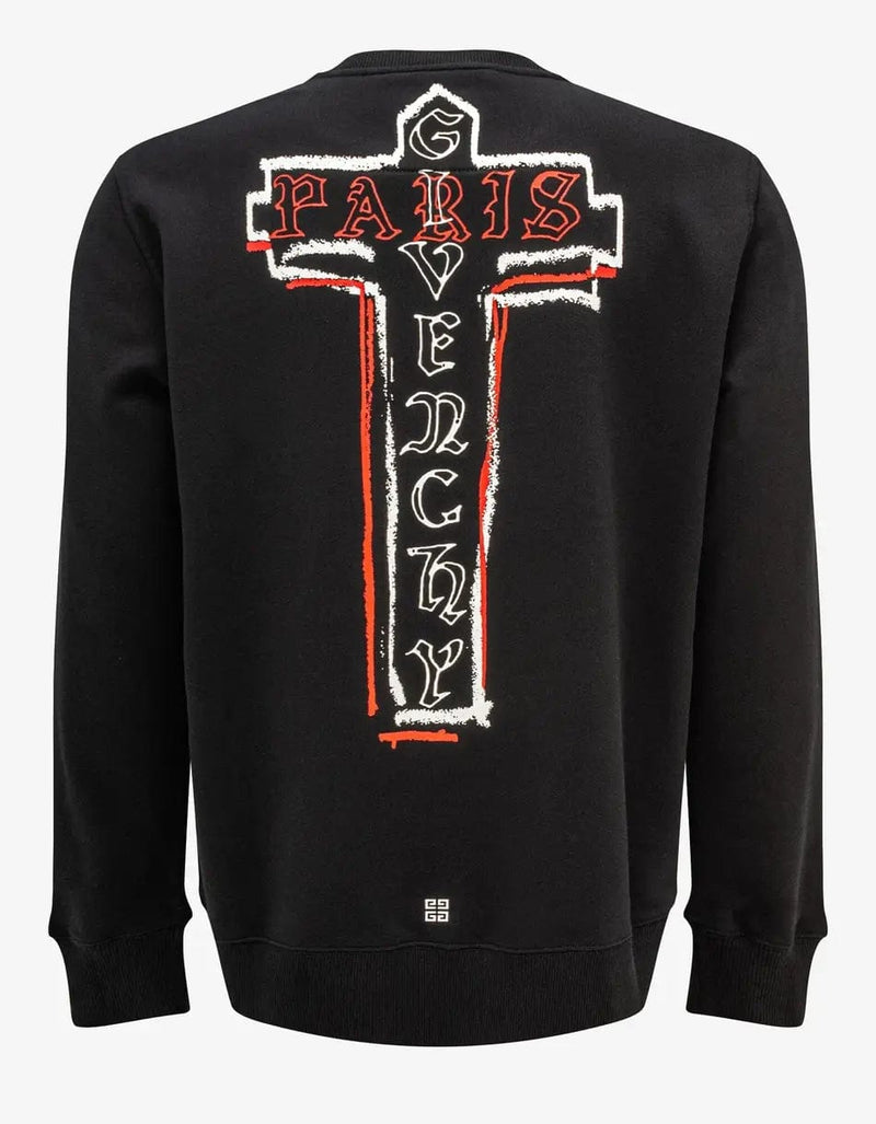 Givenchy Black Cross Logo Sweatshirt Zoo Fashions