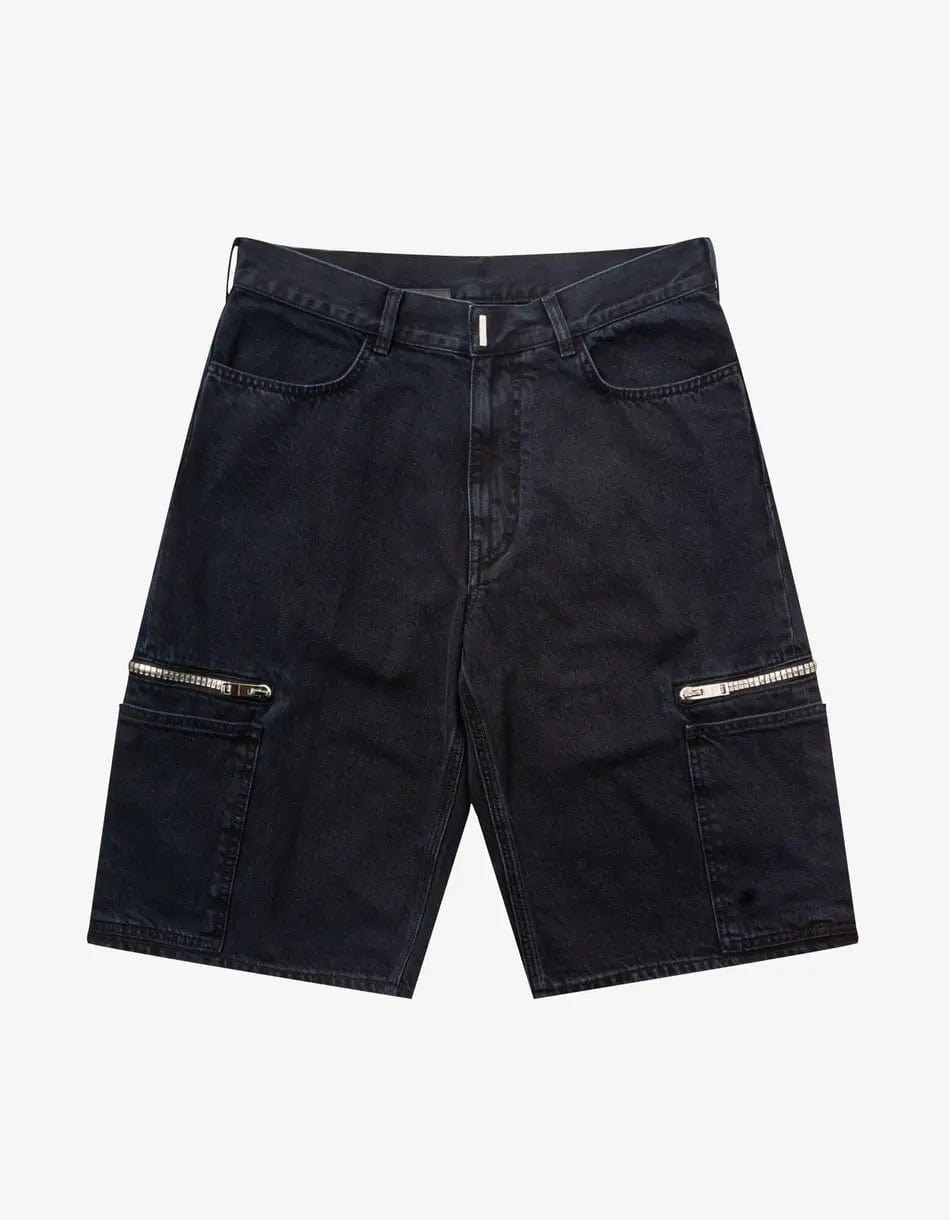 Givenchy Black Denim Cargo Bermuda Shorts – Zoo Fashions